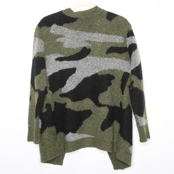 Moth Anthropologie Womens Open Front Cardigan Size XS Estilo Green‎ Camo Office - Picture 3 of 10